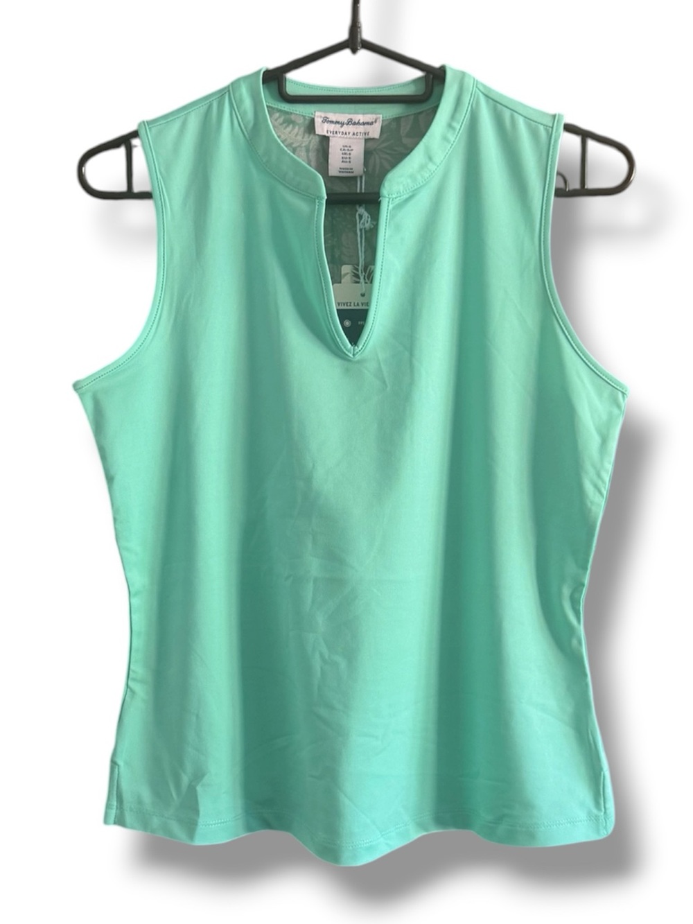 Tommy Bahama Sleeveless Mint Split-Neck Women's Top